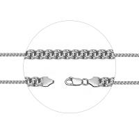 Цепочка серебряная, бисмарк граненый, алмазная огранка 19-0057