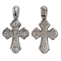 Нательный крестик серебряный 19-0068, литье