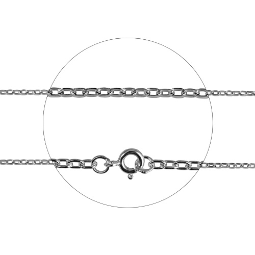 Цепочка серебряная 19-0106, якорь круглый