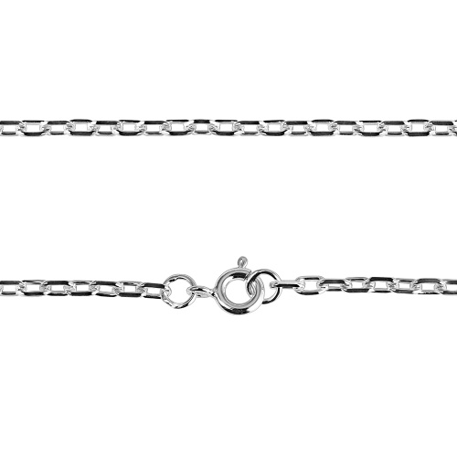 Цепочка серебряная 19-0105, якорь граненый фото 4