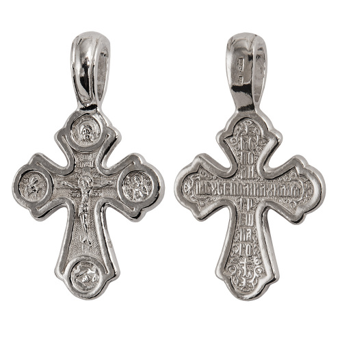 Нательный крестик серебряный 19-0068, литье