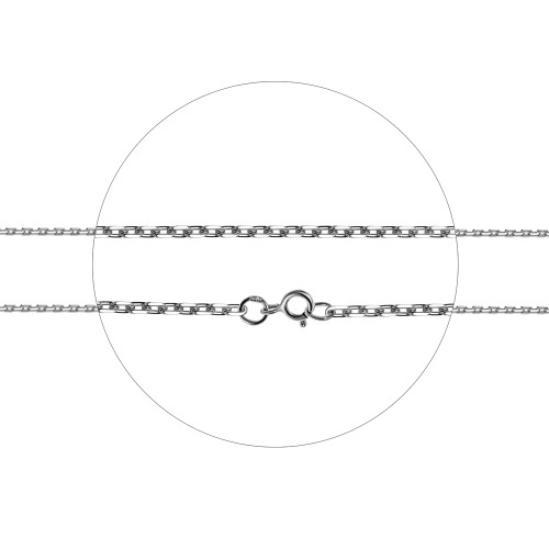 Цепочка серебряная 19-0091, якорь граненый