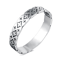 Серебряное кольцо 19-0090, штамп