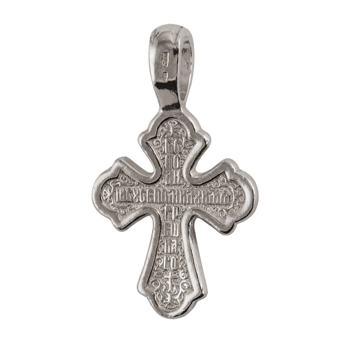 Нательный крестик серебряный 19-0068, литье фото 3