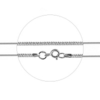 Цепочка серебряная 19-0061, двойной панцирь граненый