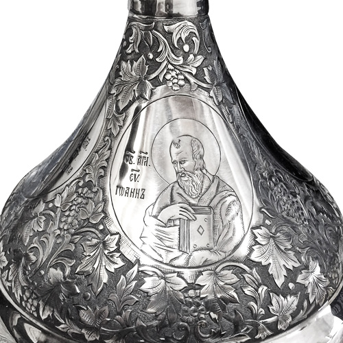 Евхаристический набор из 4 предметов, серебряный, сложная гравировка 290-11 фото 10