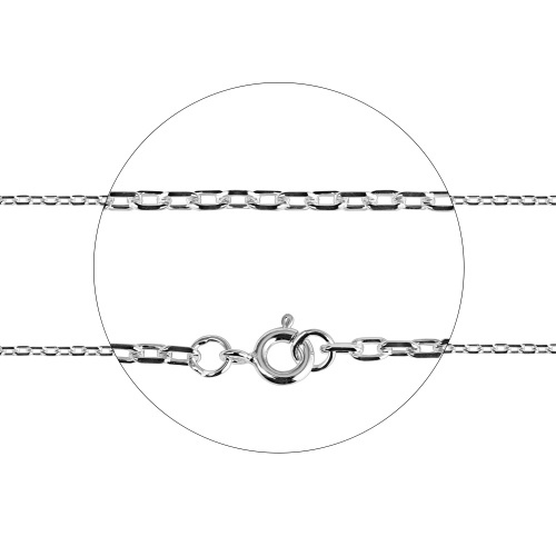 Цепочка серебряная 19-0105, якорь граненый