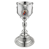 Потир серебряный "Рождественский" со вставками, на 0,5 л 29-0074