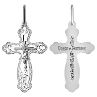 Крест из серебра штампованный, 182-0001
