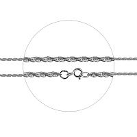 Цепочка серебряная 19-0058, тройная кордовая
