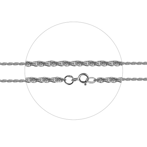 Цепочка серебряная 19-0058, тройная кордовая