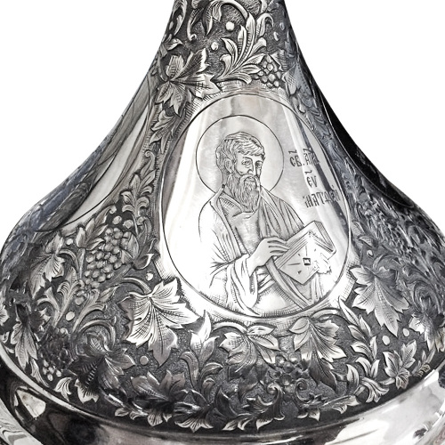 Евхаристический набор из 4 предметов, серебряный, сложная гравировка 290-11 фото 11