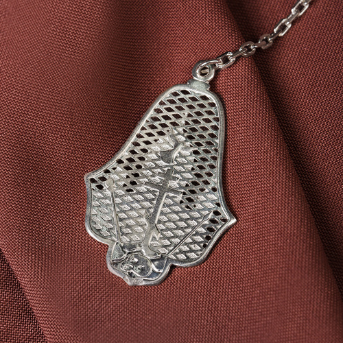 Ионизатор для воды на цепочке серебряный "Храм" 19-0087, литье фото 4