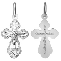 Крест из серебра штампованный, 182-0006