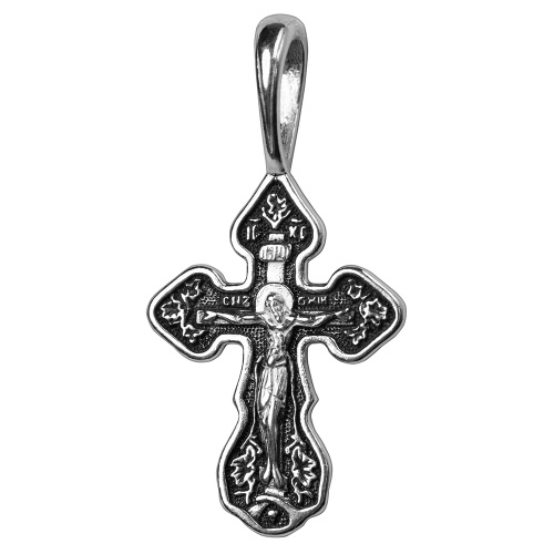 Крест из серебра частичное чернение литье, 19-0122 фото 2