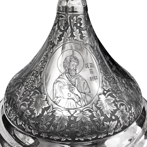 Евхаристический набор из 4 предметов, серебряный, сложная гравировка 290-11 фото 9