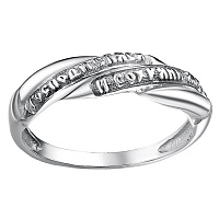 Кольцо серебряное 19-0056, литье, родирование