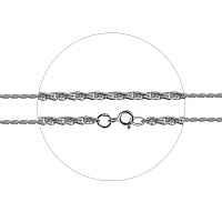 Цепочка серебряная 19-0058, тройная кордовая